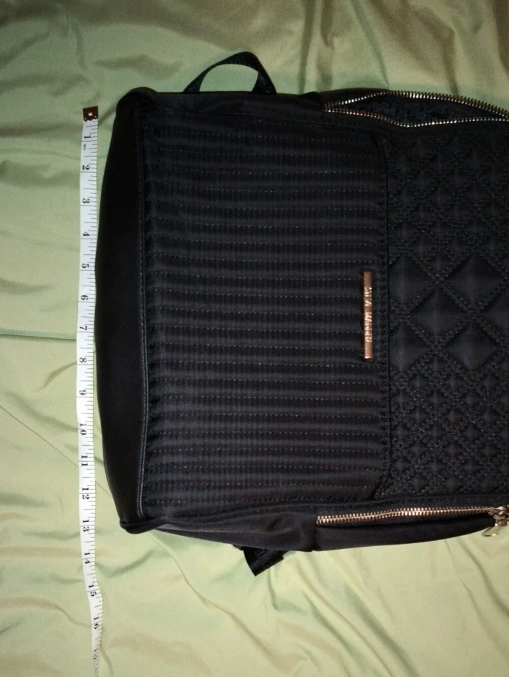 Black Steve Madden Quilted Backpack